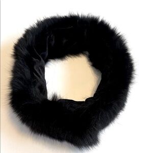 Saks Fifth Avenue Elegant Black Fox Fur Headband or Collar